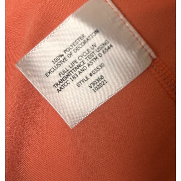 Coolibar Shirt Hightide Long Sleeve Swim Rash Guard UPF 50+ Men’s XXL Orange - Picture 8 of 8